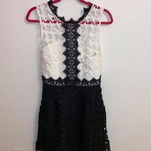 Black and white semiformal Adelyn Rae dress